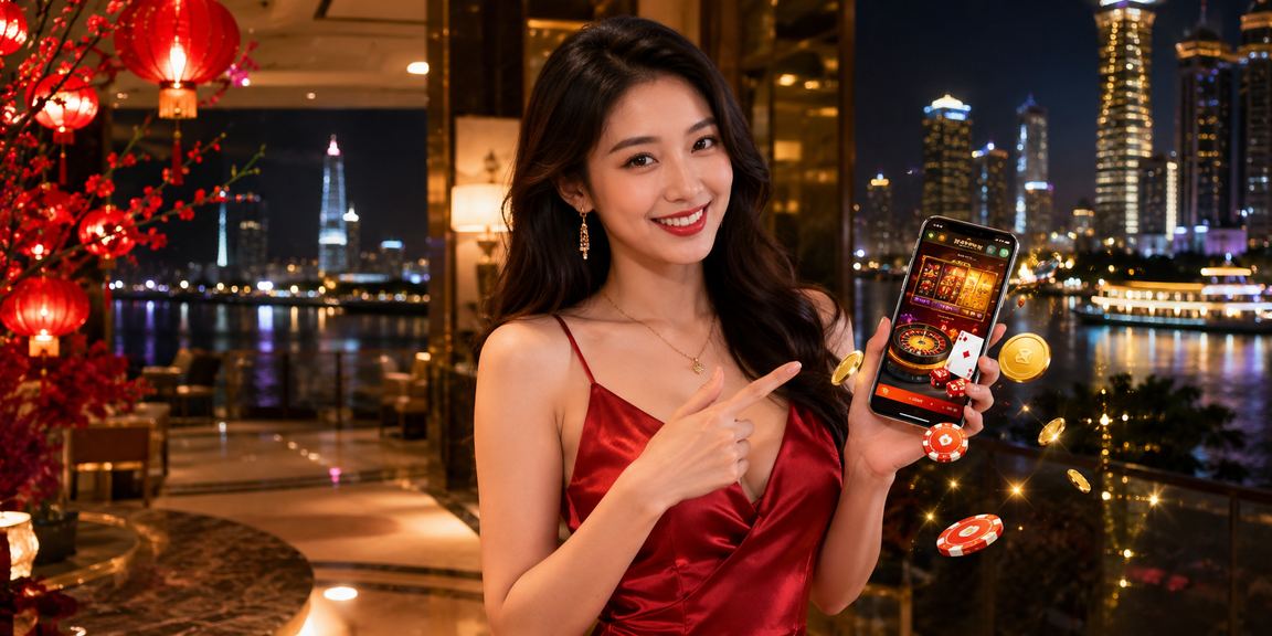 Người chơi tại TP.HCM truy cập casino di động trong không khí lễ hội Tết rực rỡ đèn màu