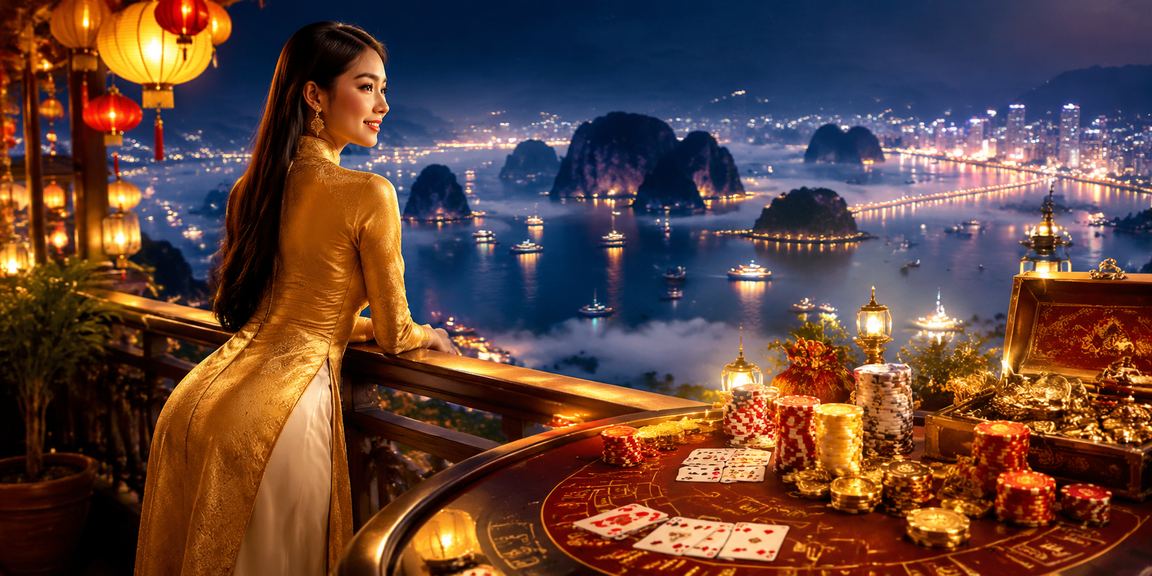 Người chơi Baccarat tại Hội An mặc áo dài, trải nghiệm live casino trực tuyến