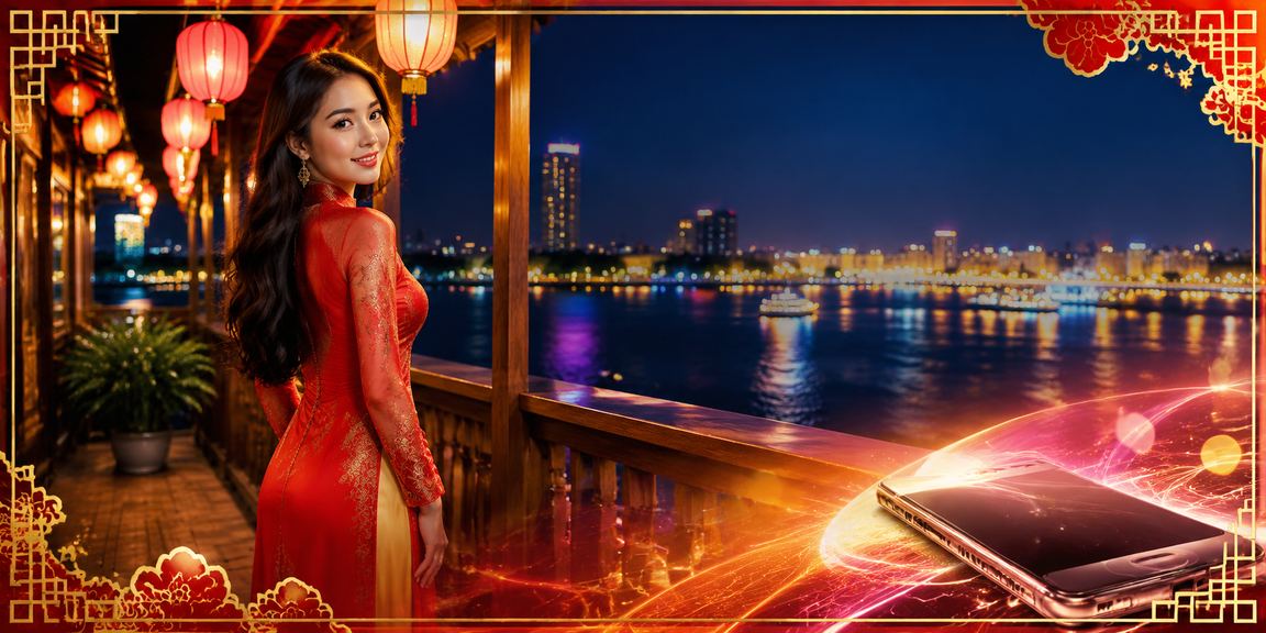 Người phụ nữ mặc áo dài tại vùng sông Mekong tham gia cá cược casino trực tuyến